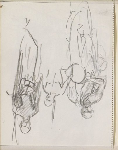 Three Indians, seen from the front