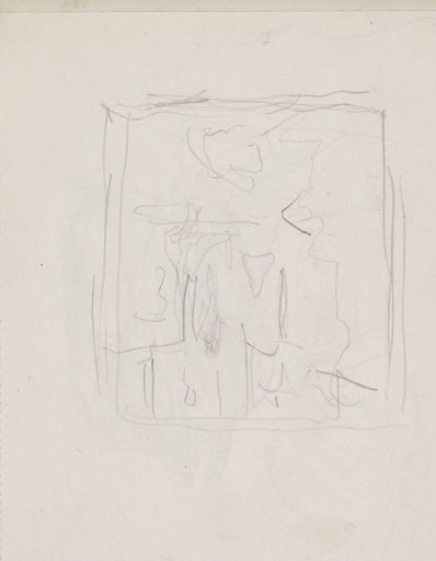 Figures on a step at a building