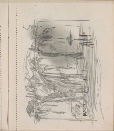 Landscape with trees and an umbrella
