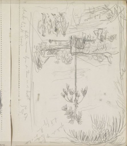 Hilly Landscape with Palm Trees and Figures