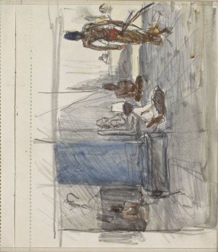 Indonesians at a temple pillar