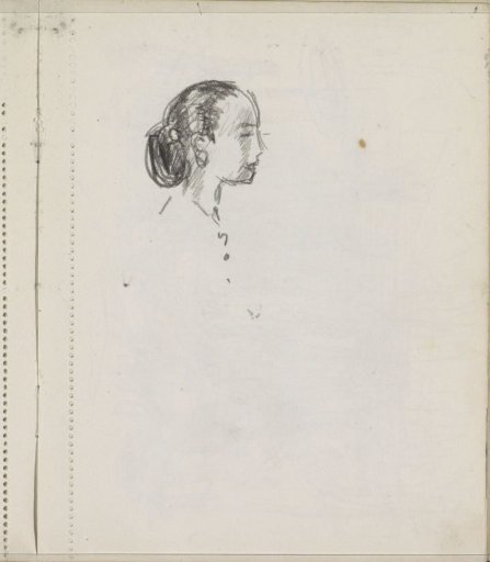 Indonesian girl, seen from the side