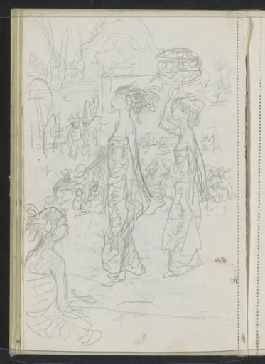 Indonesian women with offerings