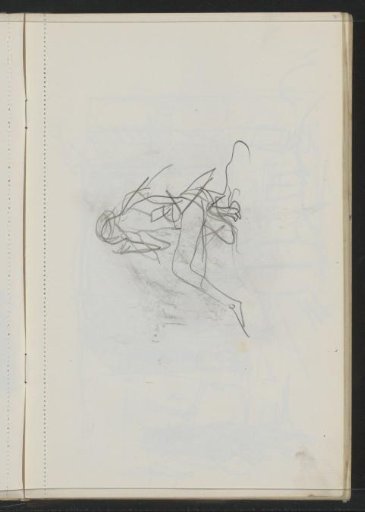 Squatting dancer with a sword