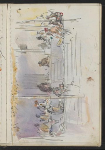 Seated figures on a raised platform under a canopy