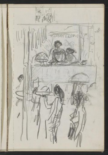 Figures bringing offerings to an altar