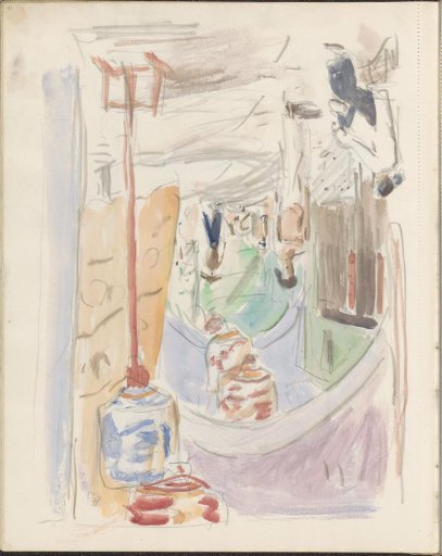 Street with Lanterns and Figures