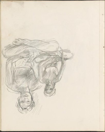 Two seated men in loincloths