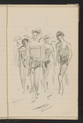 Balinese men in loincloths