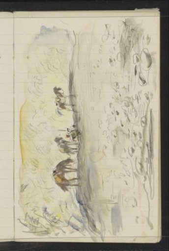 Horses on a plain with stones