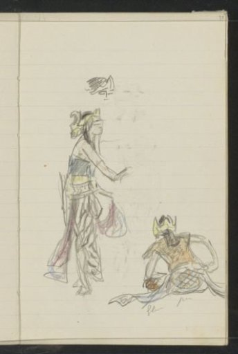 Two dancers in traditional costume