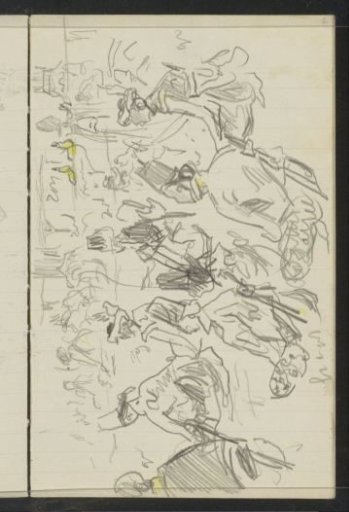 Seated figures at a ceremony in the palace of the Sultan of Djokja