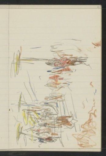 Procession of figures with parasols at a staircase