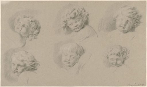 Six Children's Heads