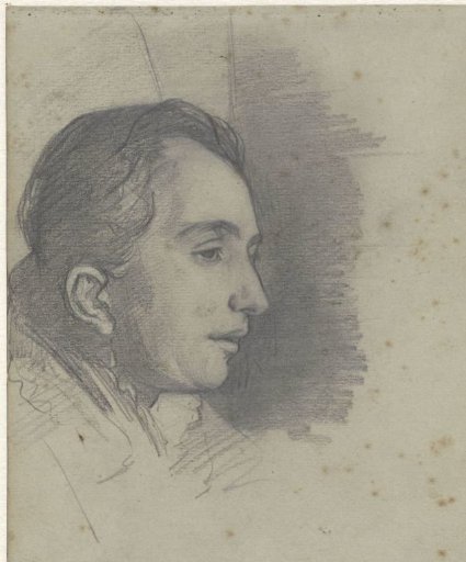 Portrait of a man, facing right