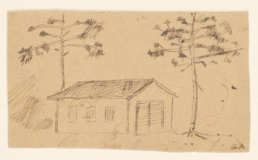 House with a Tree on Either Side