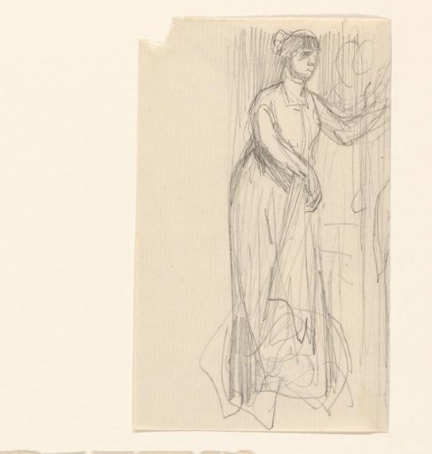 Sketch Sheet with Standing Woman