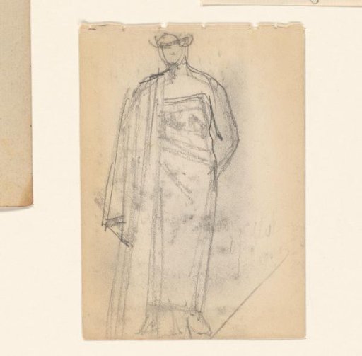 Sketch Sheet with Standing Woman