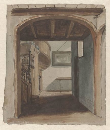 Interior with a view through to the staircase