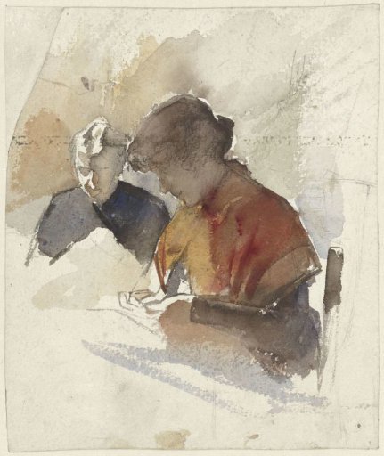Two women sewing