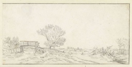 Landscape with a Tree by a Bridge