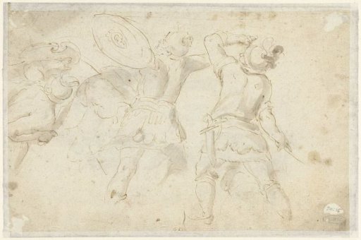 Sketches of Fighting Roman Soldiers