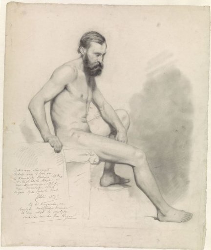 Study of a Seated Male Nude, Facing Right