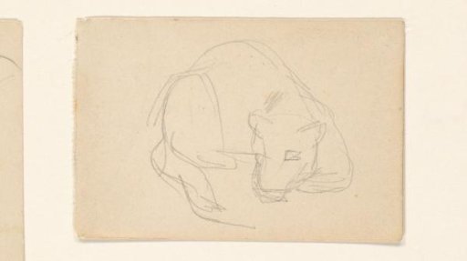 Sketch sheet with a feline
