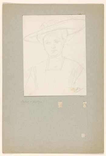 Portrait of a woman with a hat