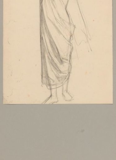 Study of a standing woman, with a draped cloth