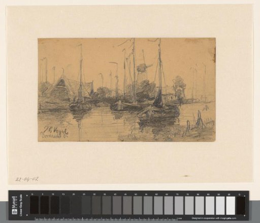 Ships in the water outside Dordrecht