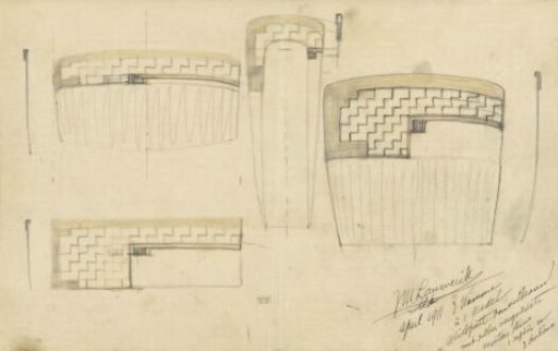 Designs for combs, a hairpin and a hatpin