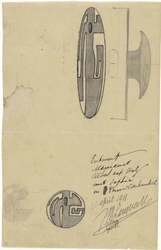 Design for a nail cleaner and a salve pot.