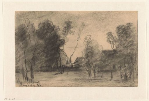 Group of houses and trees near Hooghalen