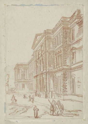 Part of a facade of the Louvre in Paris