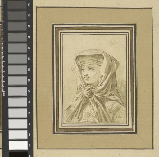 Bust of a young Russian woman