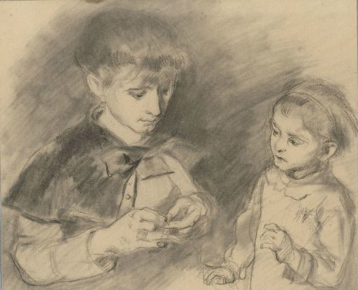 Boy and girl, half-length