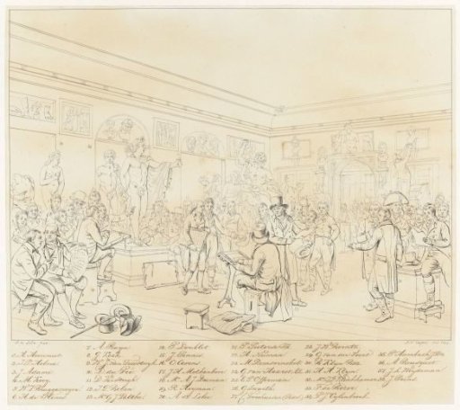 Identification of the portraits on the painting The Picture Gallery of the Maatschappij Felix Meritis in Amsterdam