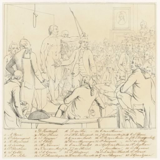 Identification of the portraits on the painting Professor Andreas Bonn Opens the Drawing Room of the Maatschappij Felix Meritis in Amsterdam