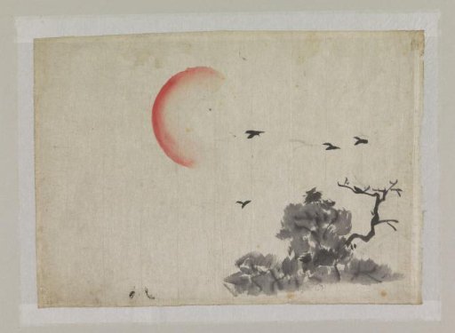 Landscape with setting sun