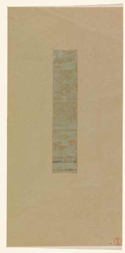 Japanese Frieze Design with Floral Motifs in Gold
