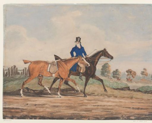 Riding with two racehorses