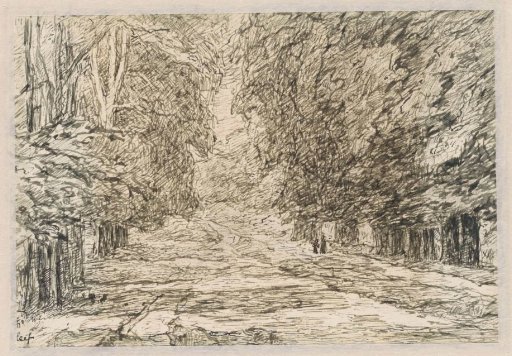 Avenue with trees on both sides at Kleve
