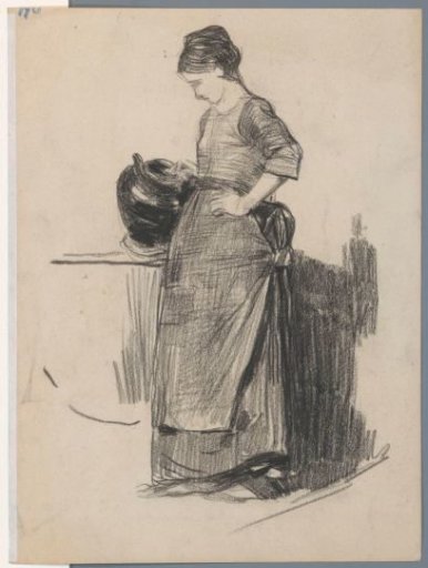 Standing woman with a jug
