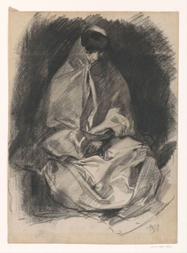 Seated Moroccan woman