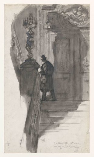 Gentleman on the Stairs of a Grand House