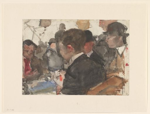 Men Playing Cards in a Café