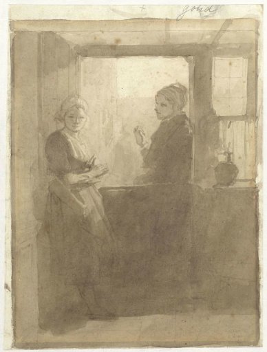 Two Brabant women in conversation