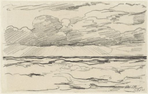 Sea with Cloudy Sky