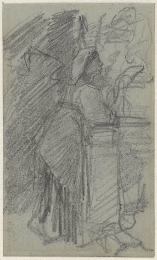 Girl leaning on a balustrade
